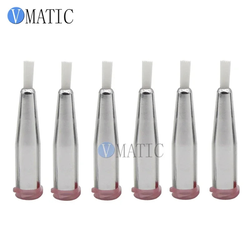 Free Shipping 20G Dia 2mm Dispensing Brush Tip Needle Double Screw Thread Needles EFD Soft Brush Needle Round Mouth