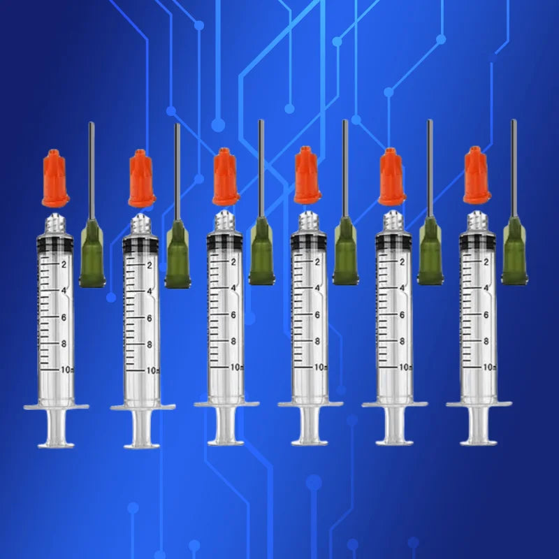 14G High-Flow Dispensing Needles 25mm (5-Pack) | Syringe Tip Kit for Viscous Liquids & Adhesives