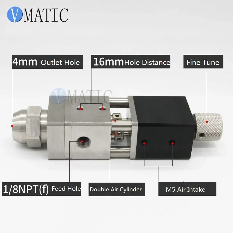 ‌Industrial Double Action Suck Back Valve | Dual-Cylinder Dispensing System Anti-Drip Free Shipping‌
