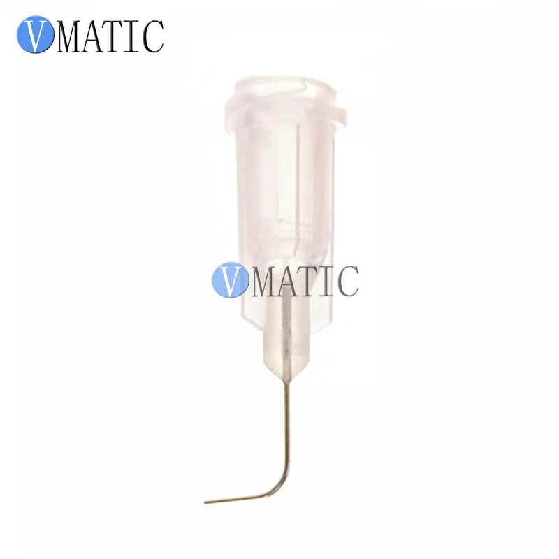 High Quality 100Pcs Stainless Steel Precision Bent Needle For Fluid Dispensing 90 Angle Clear Color 27G Needle 0.5'' 1/2 Inch