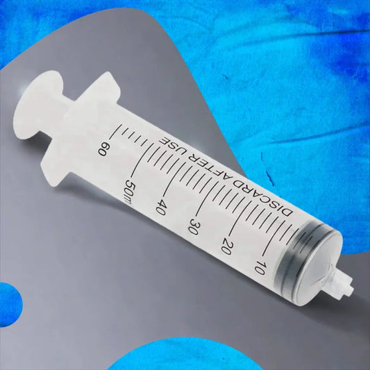 10Pcs 60ml Plastic Syringe Set, Industrial Liquid Dispenser for Epoxy Resin, Adhesive & Lubricant - Bulk Pack