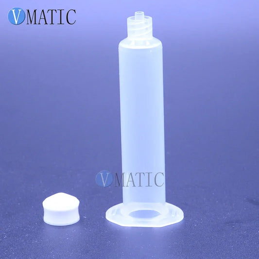 ‌30ml Pneumatic Dispensing Syringe | Transparent PC Plastic Air-Powered Syringe with Piston for Adhesive/Resin/Cosmetics (Indust