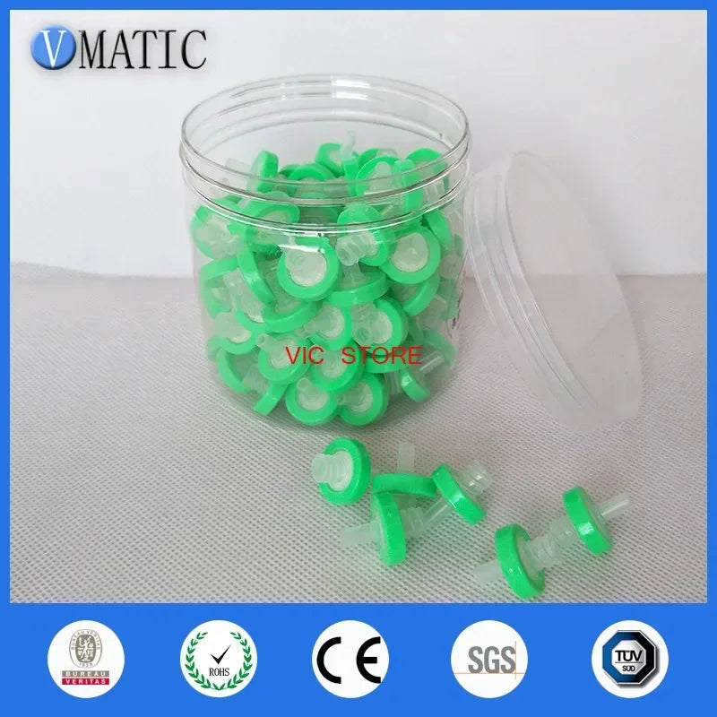 ‌0.22μm Chemical-Resistant Syringe Filter | 13mm PTFE Membrane for Organic Solvent & HPLC Sample Prep (100-Pcs)‌