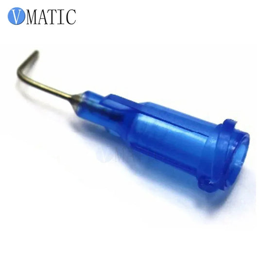 Free Shipping 100Pcs 22G Blue 0.5'' 90 Degree Bent Olive Luer Lock Polypropylene Hub Needle 1/2 Inch