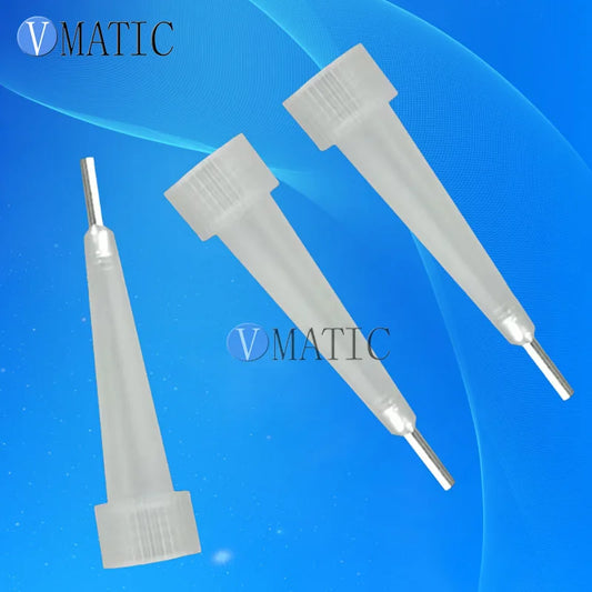 Internal Thread Plastic Dispensing Nozzle - Thickened Conical Nozzle for Marking Adhesive, Extended Design