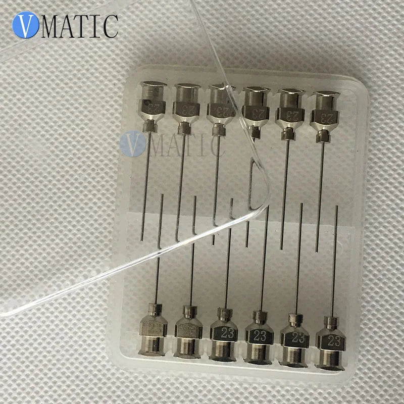Free Shipping Liquid Dispenser Needle 1 Inch Tip Length 23G Blunt Stainless Steel Glue Dispenser Needles Tips 12Pcs/Box