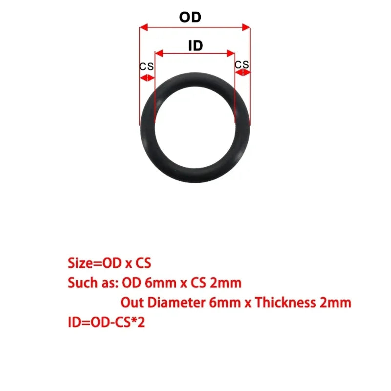Black O Ring Gasket Rubber Gaskets Seal Ring Nitrile Rubber High Pressure O-Rings NBR Corrosion Oil Resist Sealing Washer