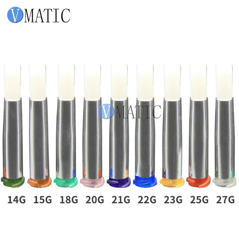 ‌14-27G Multi-Size Dispensing Needle Tips | 5mm Brush Tip for Resin/Glue/Cosmetics (Anti-Clog Industrial Grade)‌