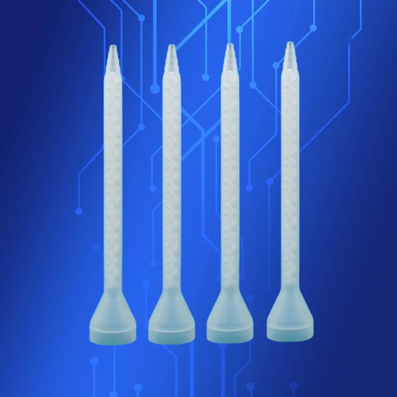 ‌MC05-18 Static Mixer Nozzle | Dual-Cartridge Epoxy Mixing Tips for Two-Part Resins (White Core, 5:1 Mix Ratio, Chemical-Resista