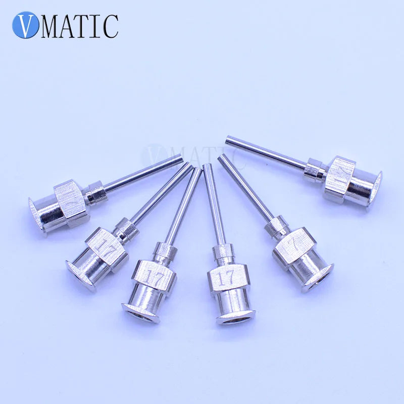 High Quality 0.5'' Length 17G All Metal Tips Blunt Stainless Steel 12Pcs Glue Dispensing Needles Syringe Needle Tips 1/2 Inch