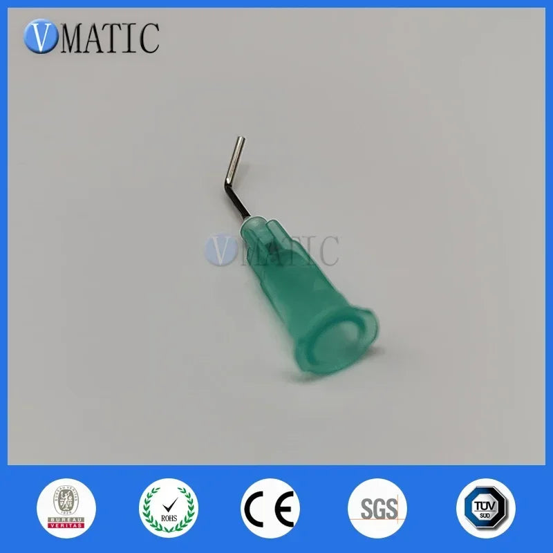 ‌45° Bent Dispensing Needles 21G1/2 Inch | Bayonet Lock for Epoxy Adhesive (100pcs)‌