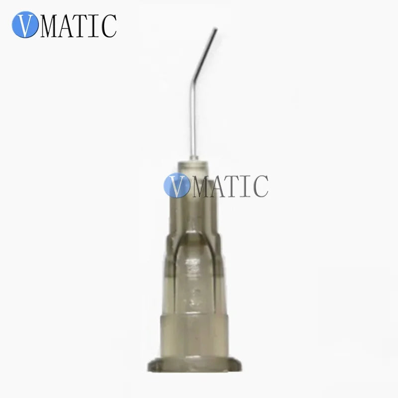 Free Shipping 100 Pieces 27G 45 Bent Degree 0.5'' 1/2 Inch Glue Dispensing Needle Bayonet Type Needles