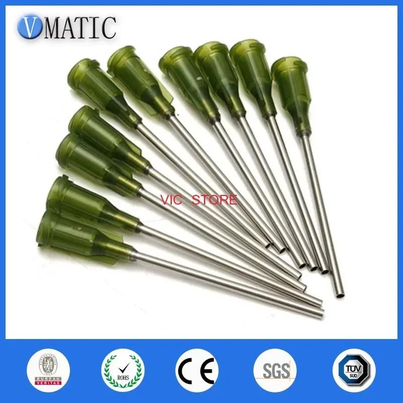 ‌10Pcs 14G Dispensing Needle Tips 100mm | High-Flow Blunt Tip for Epoxy/Glue/Lubricant (Bulk Plastic Syringe Accessories)‌