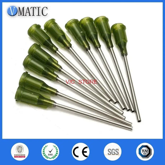 ‌10Pcs 14G Dispensing Needle Tips 100mm | High-Flow Blunt Tip for Epoxy/Glue/Lubricant (Bulk Plastic Syringe Accessories)‌