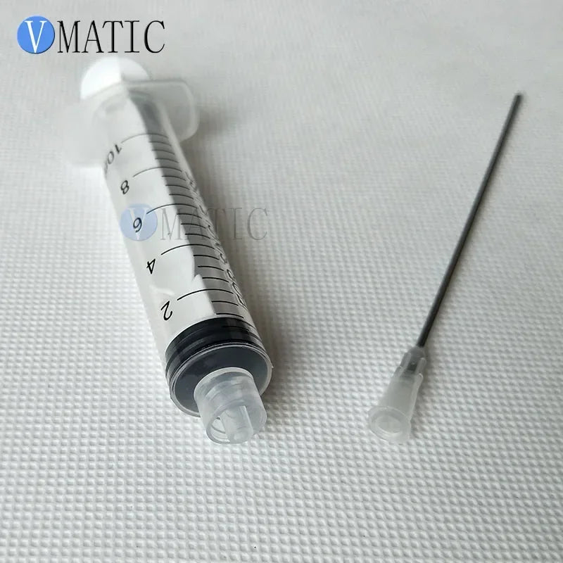 Free Shipping Quality Assurance 5Sets 10Cm Tubing Length 16G Blunt Tip 5Pcs 10Cc Syringe And Red Syringe Tips