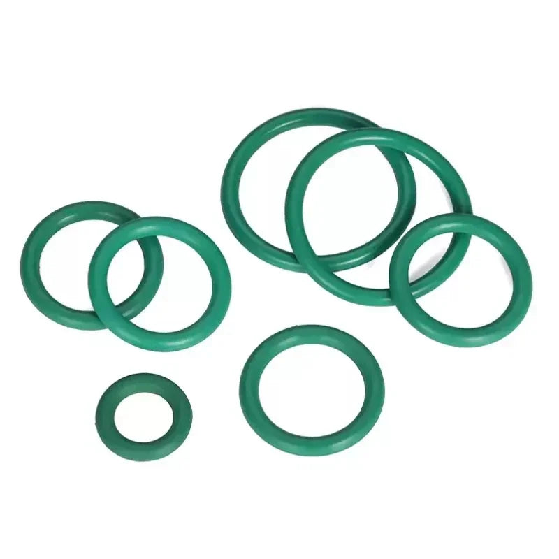 Green Fluorine Rubber O Ring Sealing Gasket OD 8~70mm Thickness CS2.4/3.1/3.5mm Oil and Acid High Temperature Resistant