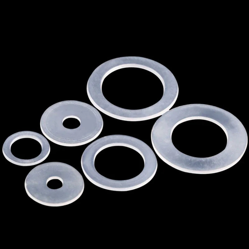 M2M3M4M5M6M8M10M12M14M16M18M20M22 Transparent Nylon Flat Washer PE Insulated Washer Sealing Ring Flat Washer