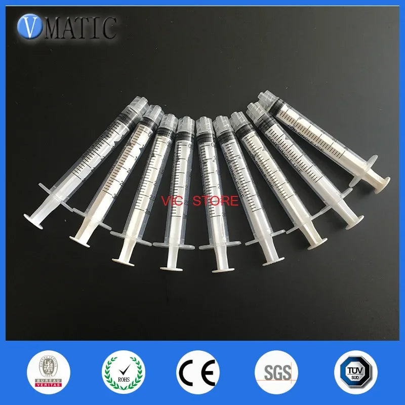Free Shipping 50Pcs 3ml Dispensing Plastic Liquid Dispenser Syringe