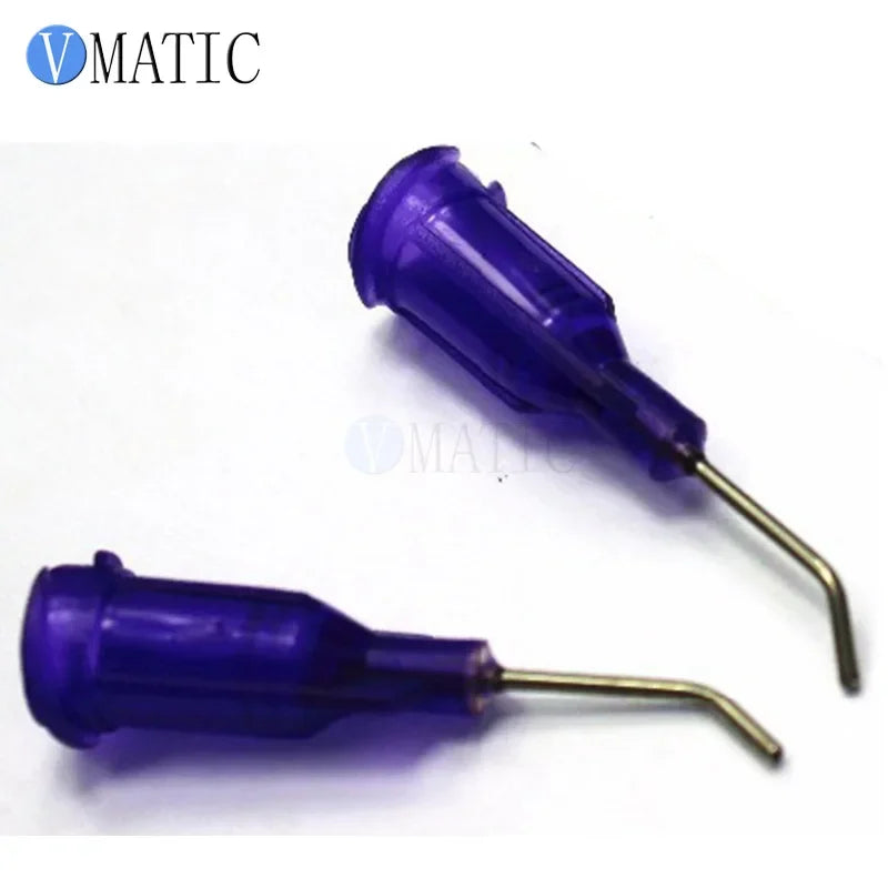 Free Shipping 100Pcs 21G Purple 0.5'' 1/2 Inch 45 Degree Adhesive Needle Tip