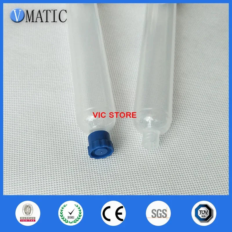 Free Shipping 3pcs Quality EFD 10cc 10ml Pneumatic Syringe With Luer Lock Tip Cap, Pistons And End Cover