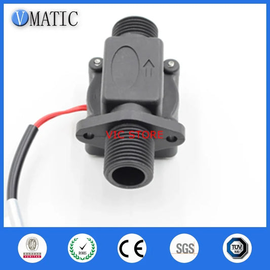 Free Shipping G1/2 220vdc Control Sensor VC678 Flush Valve Vertically Mounted 2 Wires Pp Material Electronic Water Flow Switch