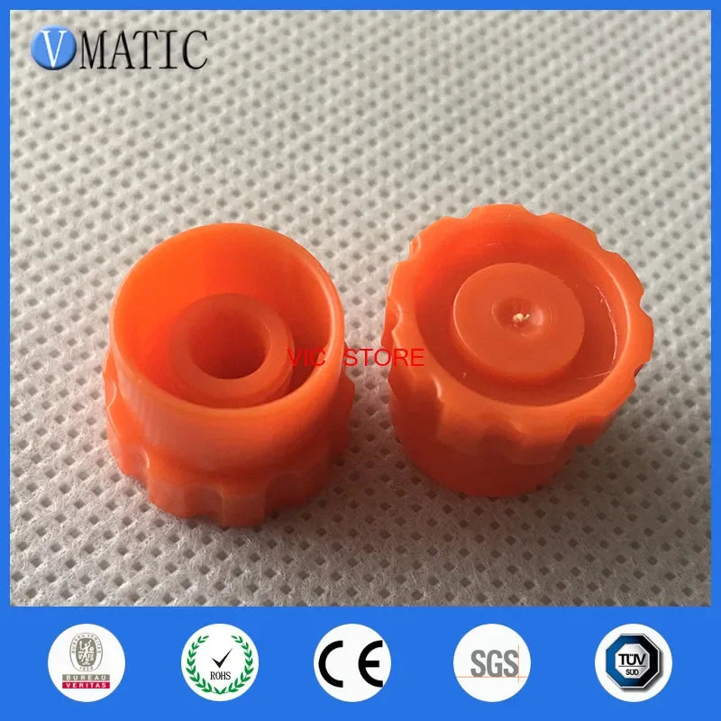 Free Shipping Quality Blue/Orange syringe barrel Tip Caps 100pcs