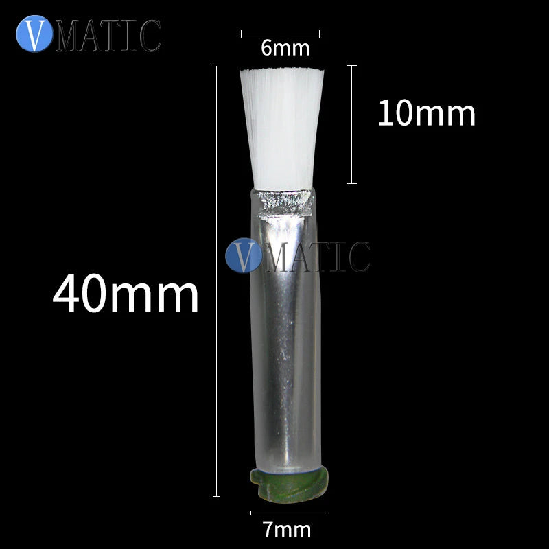 Free Shipping 14G-27G Dispensing Needle Brush Double Screw Thread Needles Efd Soft Brush Needle Flat 6mm Mouth Dispenser Needle