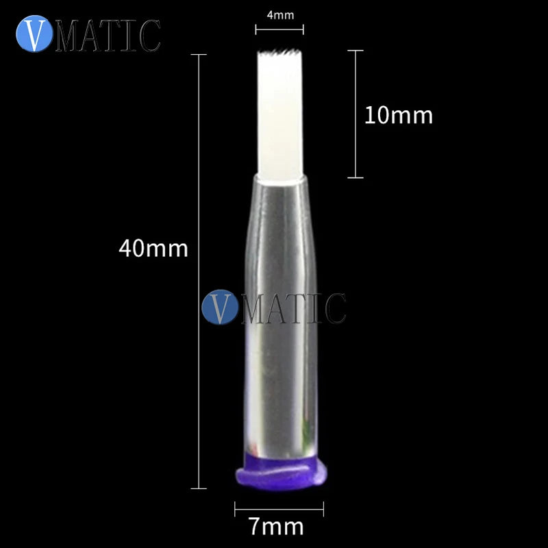 Free Shipping 21G Glue Dispensing Needle Brush Double Screw Thread Needles EFD Soft Round Dia 4mm Mouth Dispensing Needle Brush