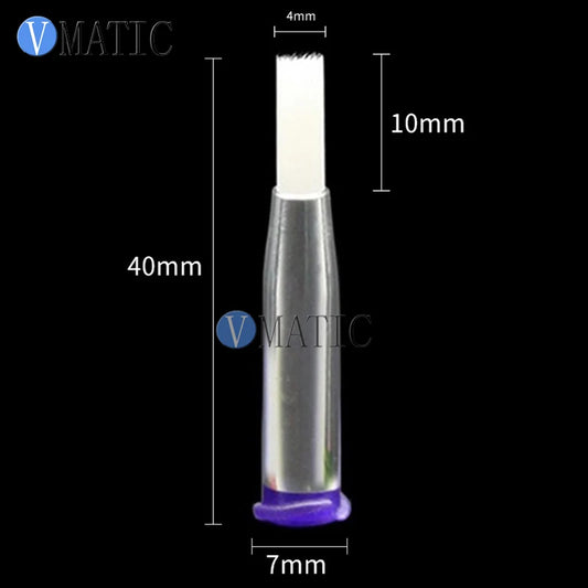 High Quality 21G Glue Dispensing Needle Brush Double Screw Thread Needles EFD Soft Round Dia 4mm Mouth Dispensing Needle Brush