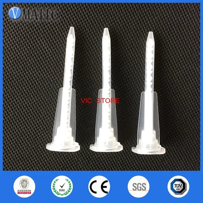 ‌MA3.0-17S Dual-Component Epoxy Mixer Nozzle | 17-Spiral Static Mixer for High-Viscosity Resin (Anti-Drip White PP, 2:1 Mix Rati