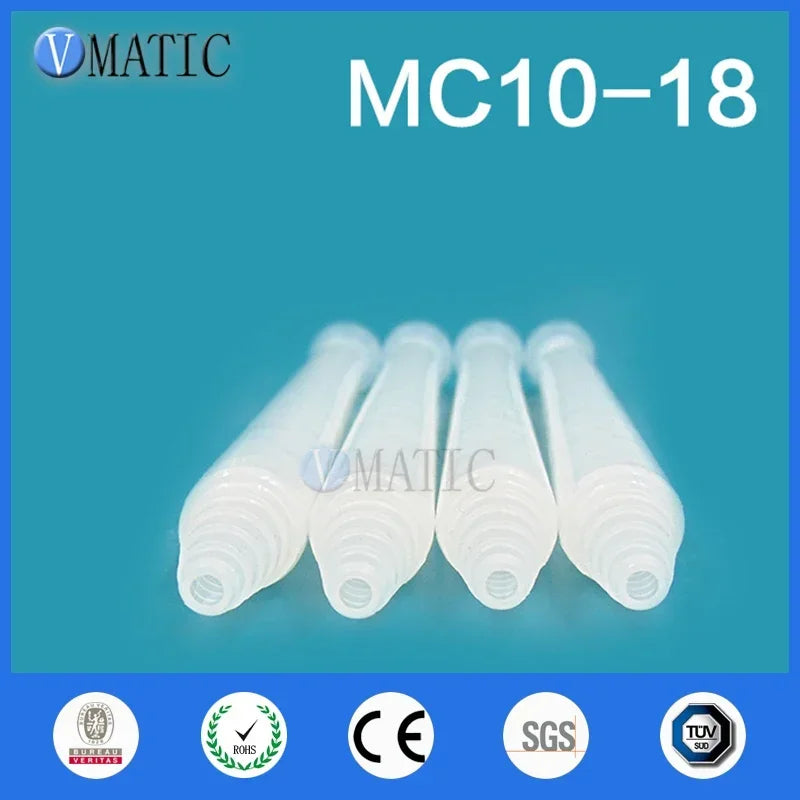 ‌Industrial Static Mixer Nozzles MC-MS10-18 | Dual-Cartridge Epoxy Dispensing Heads (PTFE White Core） Free Shipping‌