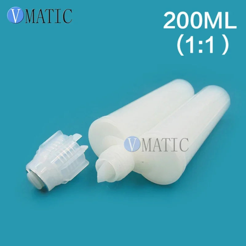 Free Shipping Two Component Cartridge 1:1 For 200ml 200cc Plastic Dispensing Gun Cartridge