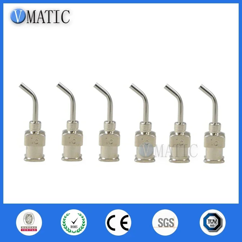 Free Shipping 12Pcs 1/2'' Inch 16G 45 Degree Bent Stainless Steel Dispensing Needle
