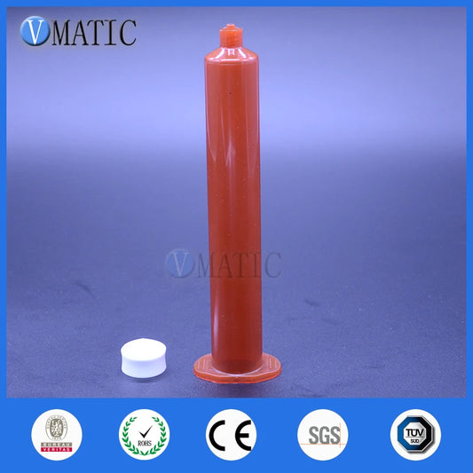 High Quality 10pcs 55cc/ml US style Newest Dispenser Air Pressure Syringe With Piston Dark Amber Color