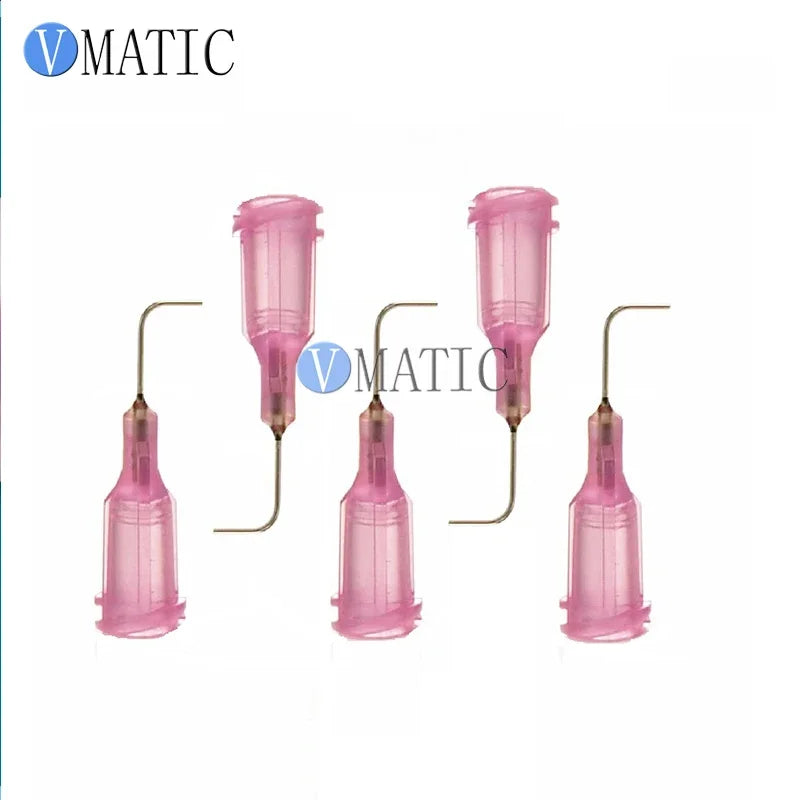 Free Shipping Pink Color 1/2 Inch 90 Degree Bent Glue Dispensing Needles 20G