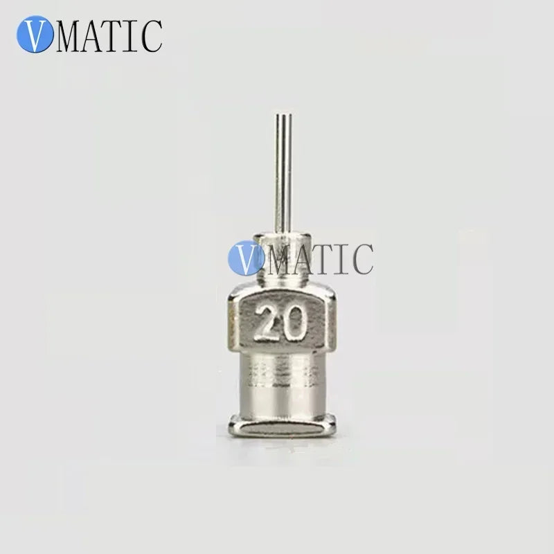 Free Shipping 12Pcs High Precision All Metal Tips 20G 1/4 Inch Tubing Length Blunt Stainless Steel Needles Syringe Needle Tips