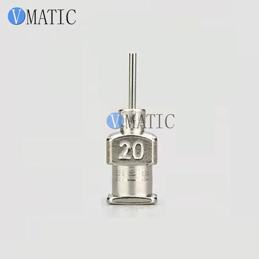Free Shipping 12Pcs High Precision All Metal Tips 20G 1/4 Inch Tubing Length Blunt Stainless Steel Needles Syringe Needle Tips