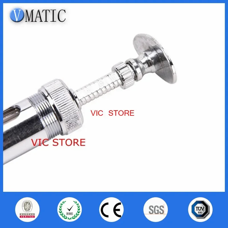 Free Shipping 50cc 50ml Quality Stainless Steel Metal Syringe