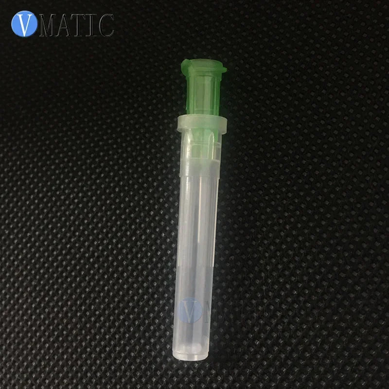 Free Shipping 100Pcs 34G 1/4'' Inch Glue Dispensing Needle Tip With Needle Caps