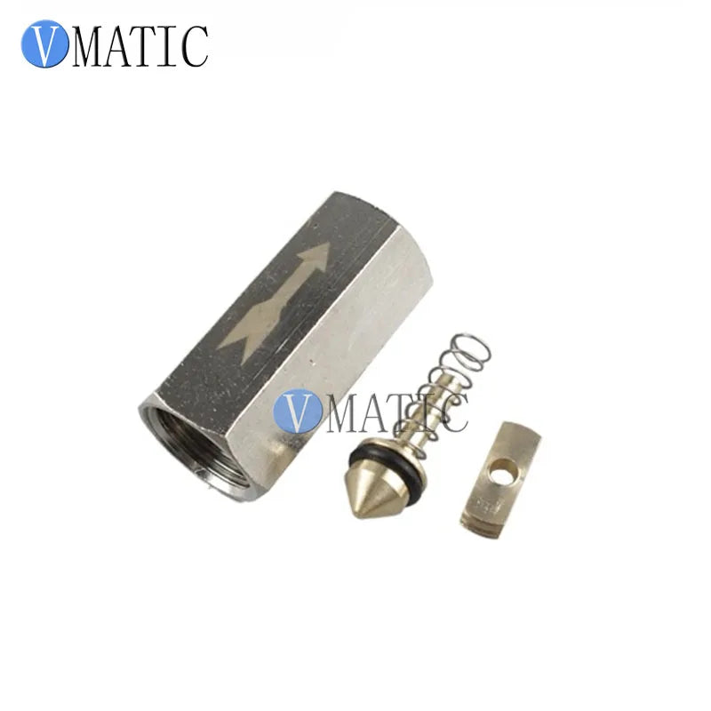Spring-Loaded Pneumatic Check Valve (One Way Valve) - Hex Internal Thread - Gas & Liquid Non-Return Valve