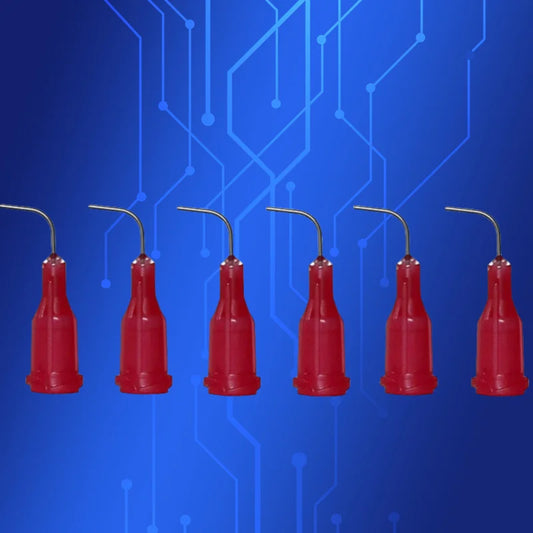 ‌100PCS Red 25G 90° Dispensing Needles 0.5" | Surgical Steel Precision Tips for Crafts/Electronics Free Shipping‌