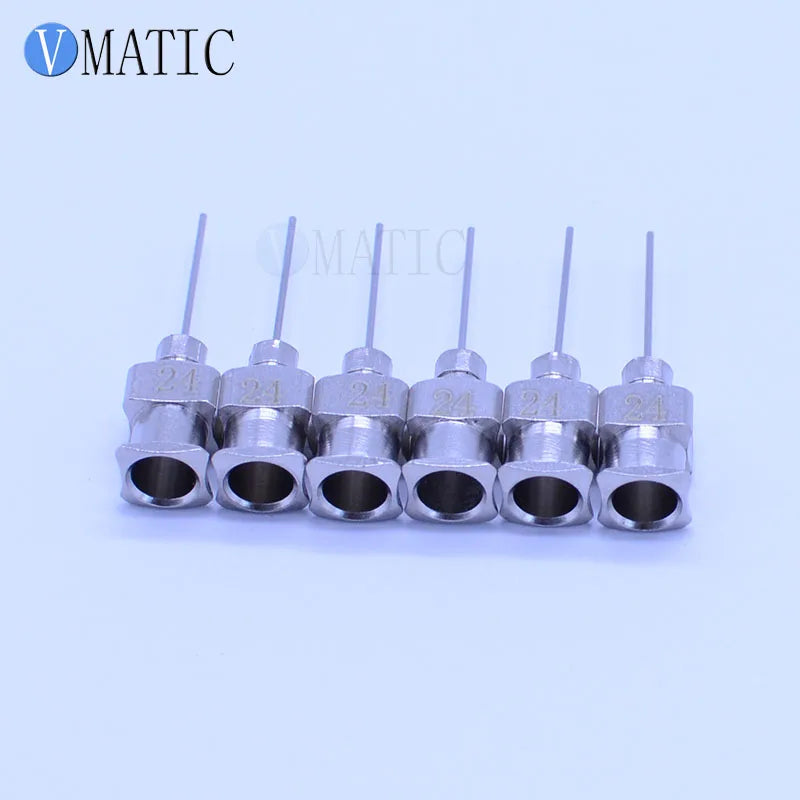High Quality 0.5'' Length 24G All Metal Tips Blunt Stainless Steel 12Pcs Glue Dispensing Needles Syringe Needle Tips 1/2 Inch