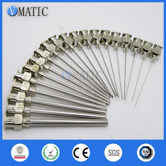 Free Shipping 12 Pcs 8 - 30G All Metal Stainless Steel Liquid Adhesive Glue Dispensing Syringe Blunt Needle Tube Length 75mm