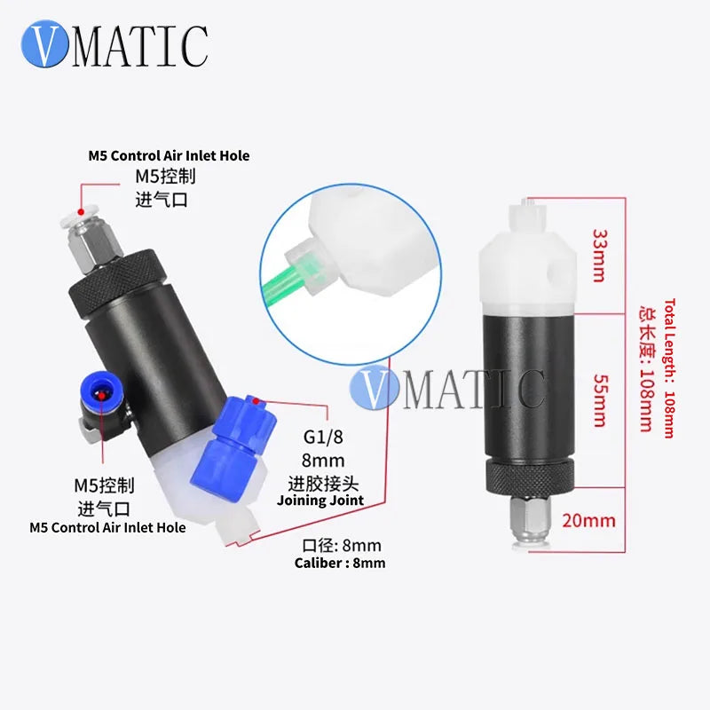 Digital Display Glue Dispenser VC70T with Instant Shut-off | Precision Plunger Dispenser for Sealant & Anaerobic Adhesives