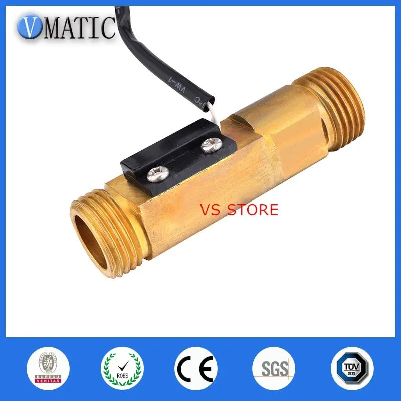 Free Shipping VCB668-1A Golden Brass Electronic Mini Water Heater Flow Switch