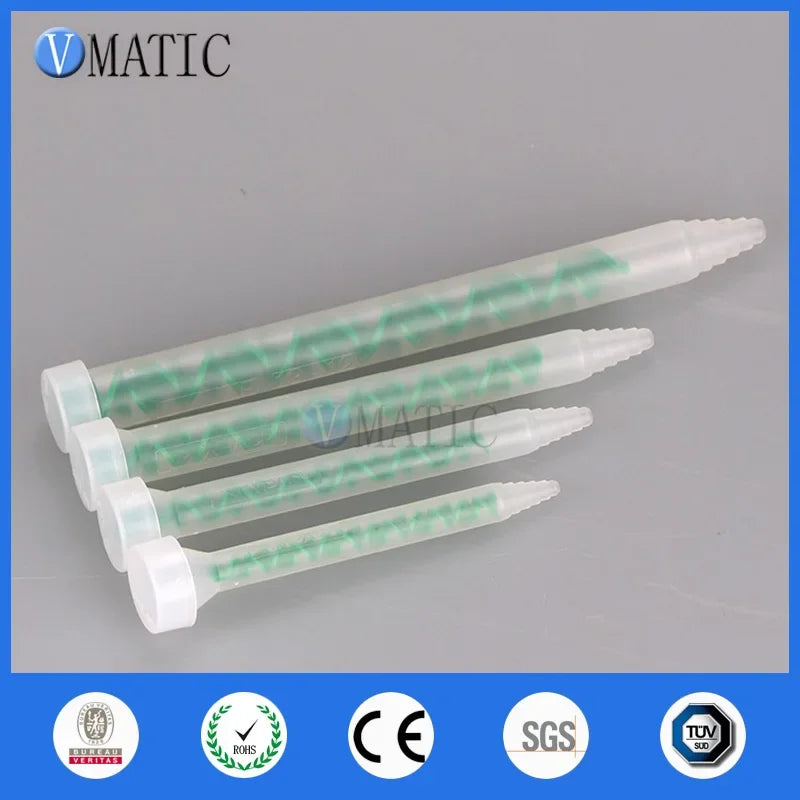 Free Shipping Quality Plastic 5pcs Resin Static Mixer MR08-12 Mixing Nozzles Filling Mixing Tube