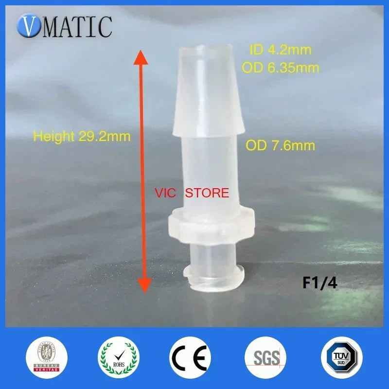 Industrial-Grade 1.6mm Barbed Connector 10-Pack ▶ FDA+RoHS Fluid Transfer Fittings（Chemical Resistant PP）🚚