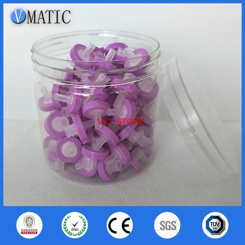 ‌Lab-Grade 0.45μm Nylon Syringe Filter | 13mm for HPLC & Organic Solvents (100-Pcs)‌