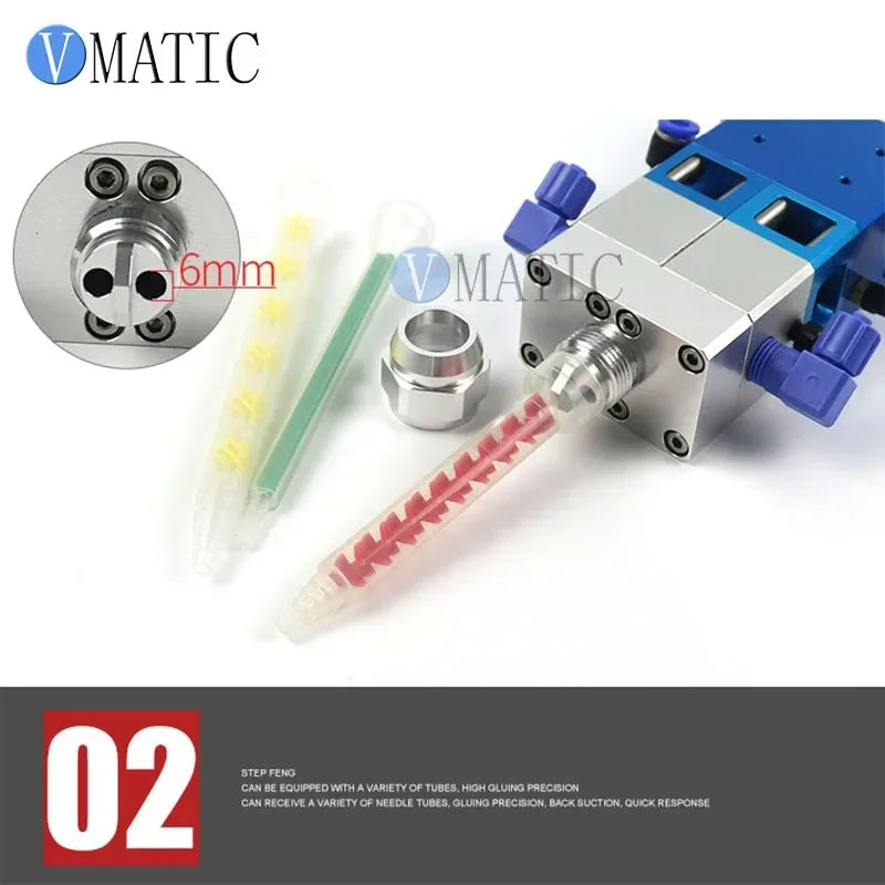 ‌Dual-Cartridge Dispensing Valve System | Pneumatic Actuator for AB Glue & Sealant High-Precision Fast Ship‌