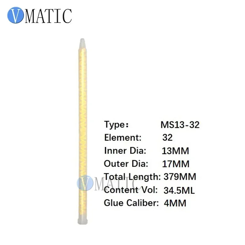 Free Shipping Plastic Resin Static Mixer Ms13-36 Mixing Nozzles For Duo Pack Epoxies (Yellow Core)